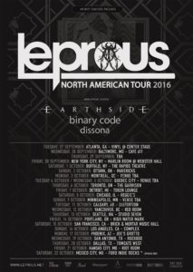Leprous with Earthside, Binary Code, Dissona - Oct 12, 2016. Red Room Ultrabar. Vancouver BC @ Red Room Ultra Bar (Vancouver) |  |  | 