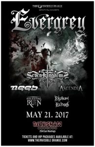 Evergrey, Seven Kingdoms and many more! May 21 at Rickshaw @ Rickshaw Theatre |  |  | 