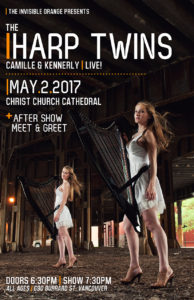 The Harp Twins: Camille and Kennerly. May 2 in Vancouver. All Ages @ Christ Church Cathedral Vancouver |  |  | 